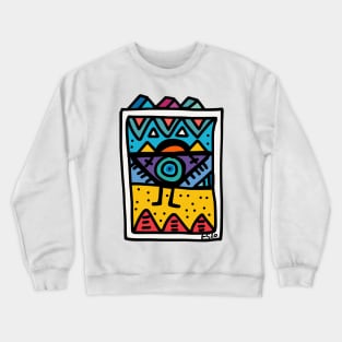 African Street Art Graffiti Purple Character Crewneck Sweatshirt